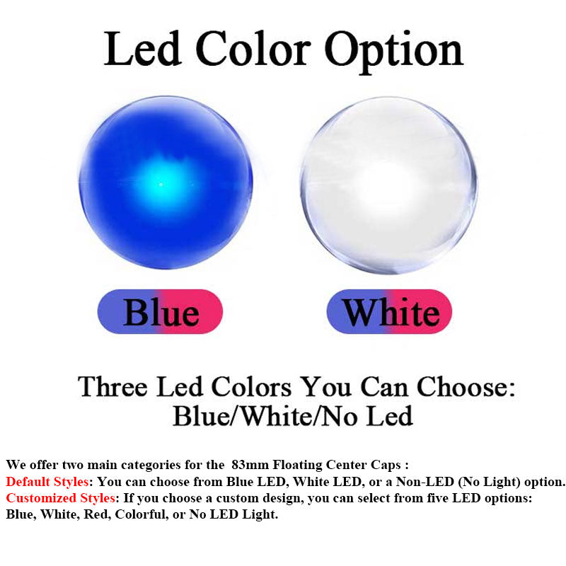 Custom 83mm Floating Center Caps for 2015 Escalade ESV 22'' Original Rims