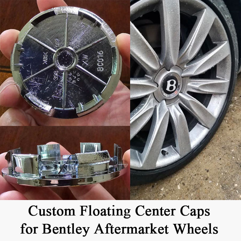 Custom Bentley Floating Center Caps for Aftermarket Wheels