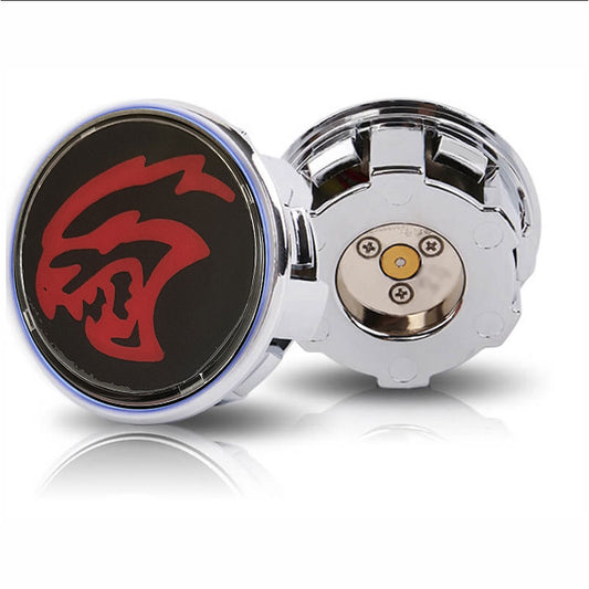 Custom Dodge Hellcat Emblem Floating Center Caps for Stock Wheel or Aftermarket Wheels