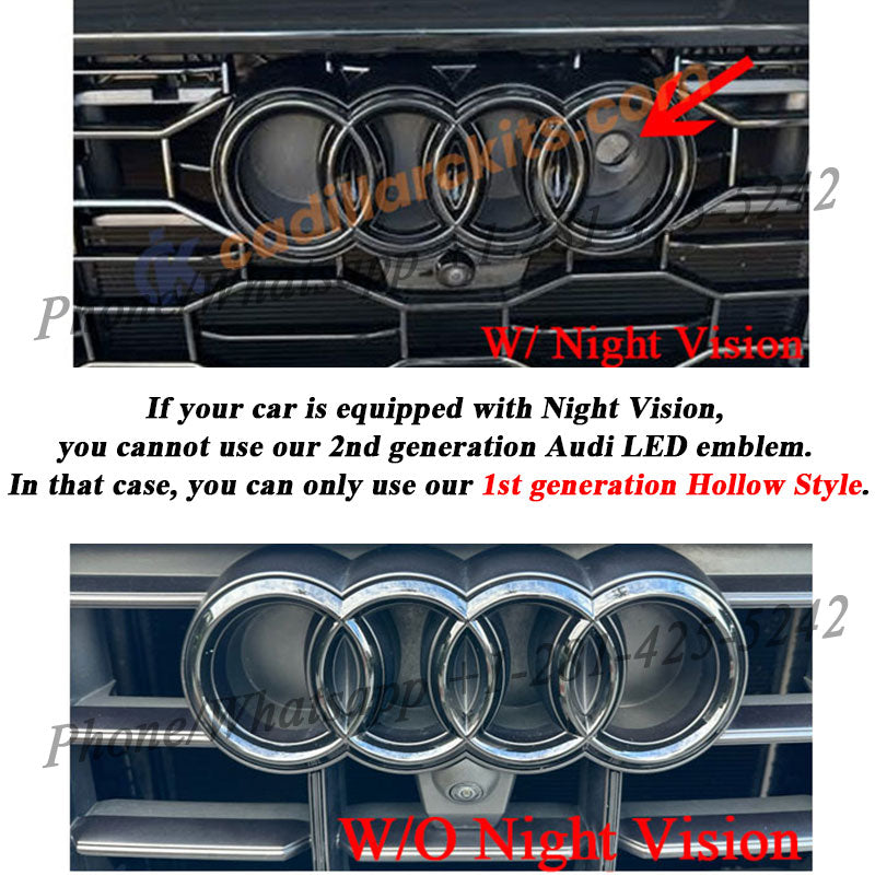 2nd Generation Dynamic Audi Led Emblem for Q8 (2019-2023) ( Four Dynamic Effects)