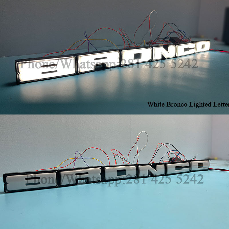 Dynamic White Bronco Light Up Letters (2021-Present)