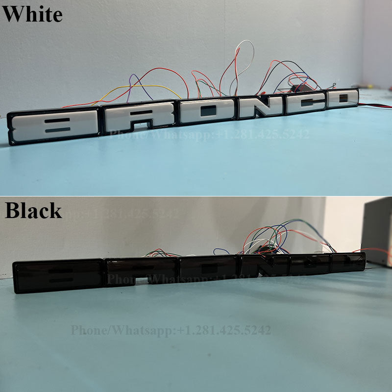 Dynamic White Bronco Light Up Letters (2021-Present)