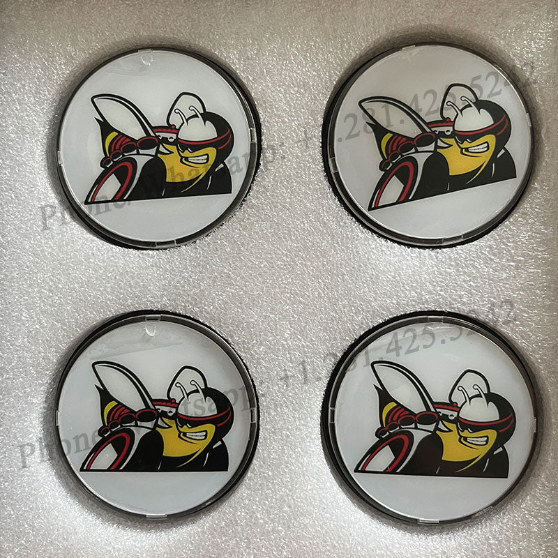Custom Scatpack Bee Floating Center Caps for Stock Wheels or Aftermarket Wheels