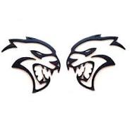 Custom Dodge Hellcat Emblem Floating Center Caps for Stock Wheel or Aftermarket Wheels
