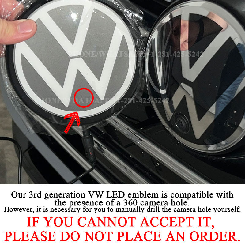 3rd Gene VW Light up Emblem for Arteon (2017-2024) (Compatible with ACC/radar for Emergency Braking)