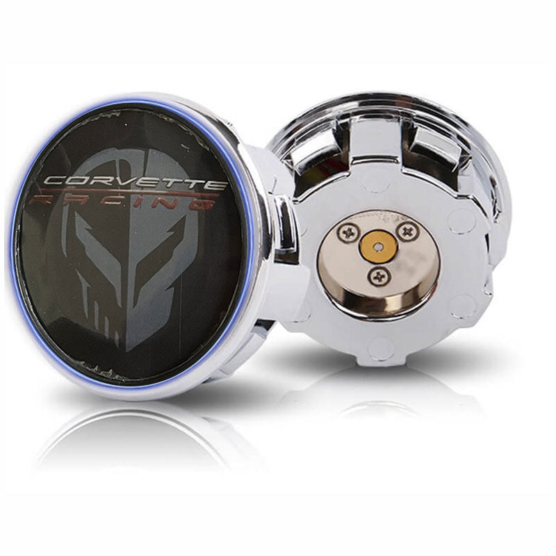 Custom Floating Center Cap for Corvette C8 with the Jake Skull Logo