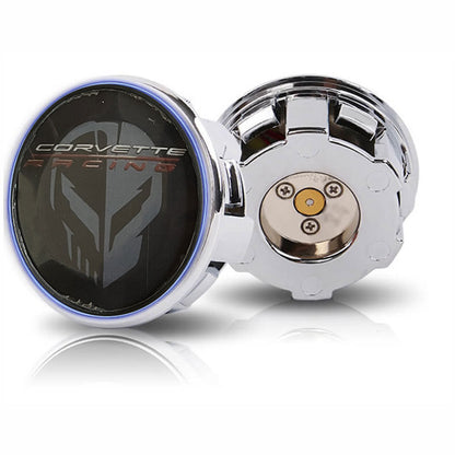 Custom Floating Center Cap for Corvette C8 with the Jake Skull Logo