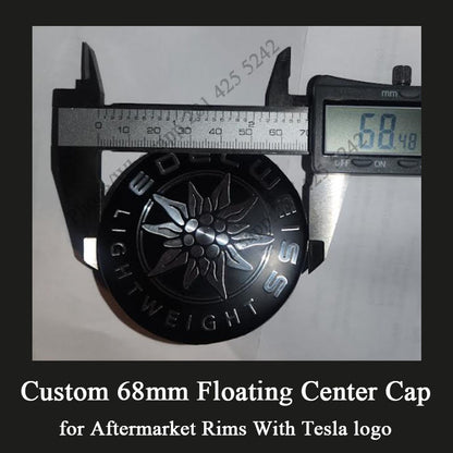 Custom 68mm Floating Center Cap for Aftermarket Rims Without Logo