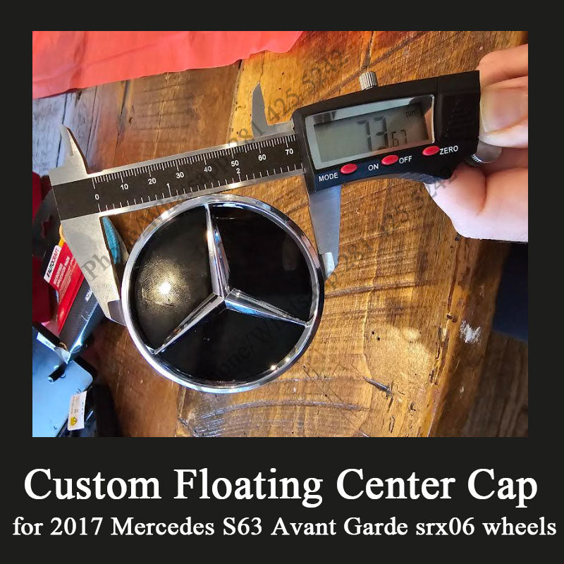 Custom Floating Center Cap for Mercedes Avant Garde srx06 Aftermarket Rims