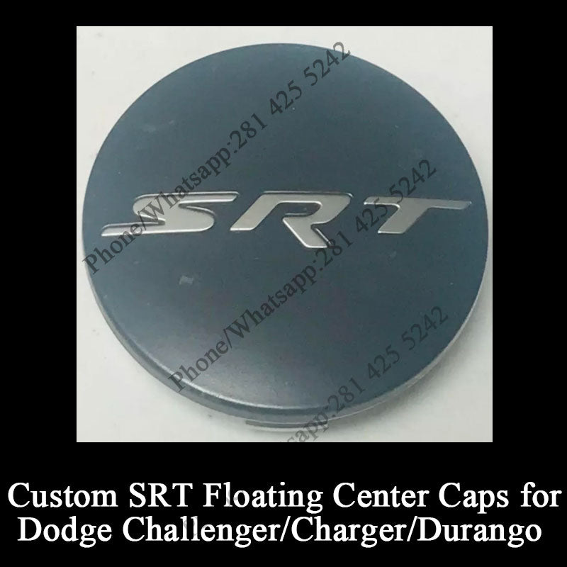 Custom SRT Floating Center Caps for Dodge Challenger/Charger/Durango/Grand Caravan/ Hornet