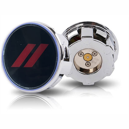 Custom // Stripe 63mm Floating Center Caps for Dodge Series Cars Stock Wheels