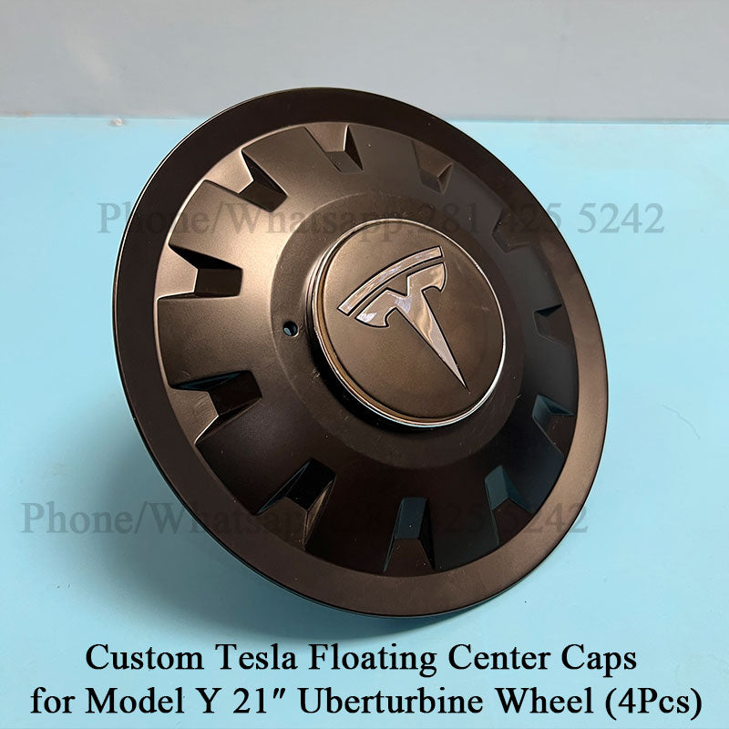 Tesla Floating Custom Floating Center Caps for Tesla Model Y 21″ Uberturbine Wheels ...