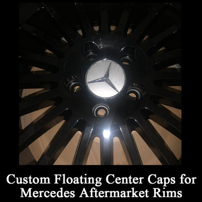 Custom Floating Center Cap for Mercedes Aftwemarket Rims