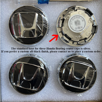 Honda Floating Center Caps 62mm 69mm for Stock Wheels