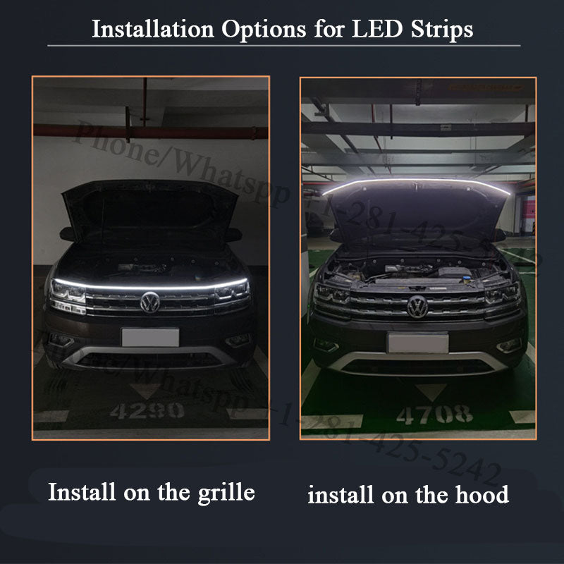 Dynamic LED Strips for Hood Edge or Grille