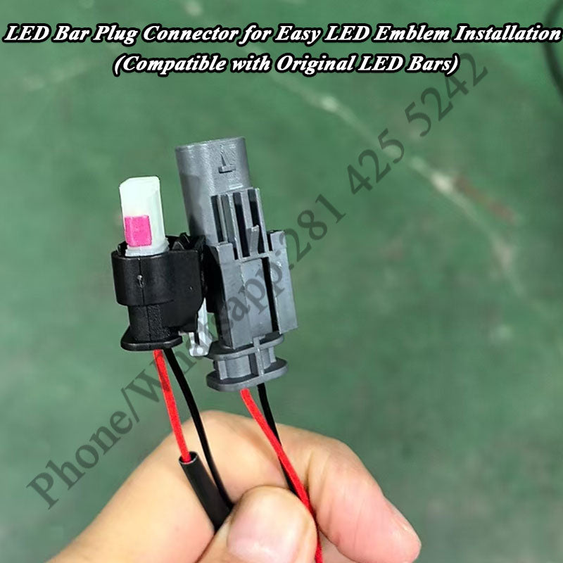 VW LED Bar Plug Connector for Easy VW LED Emblem Installation (Compatible with Original LED Bars)