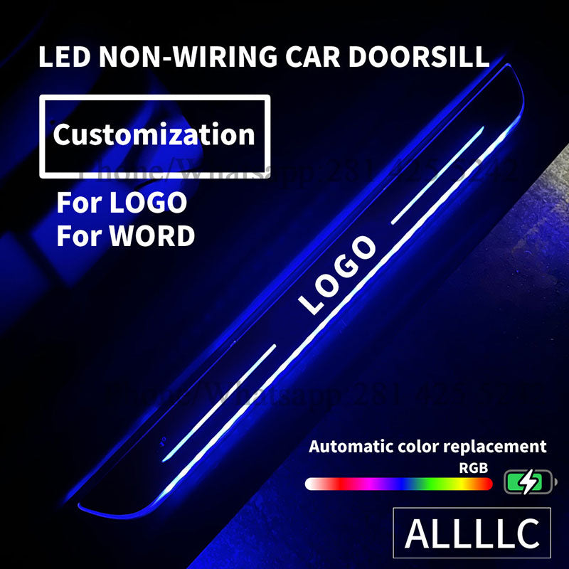 Custom Wireless Illuminated stuff plate for Audi A3 Sportback