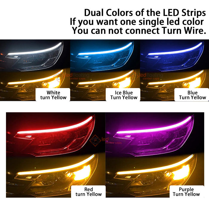 Led Dynamic Light Dynamic Light Strips for Car grille (2Pcs) - Dynamic Led Emblem