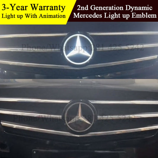 2nd Generation Dynamic Mercedes Light up Emblem for C250 (2007–2014/2014–UP)