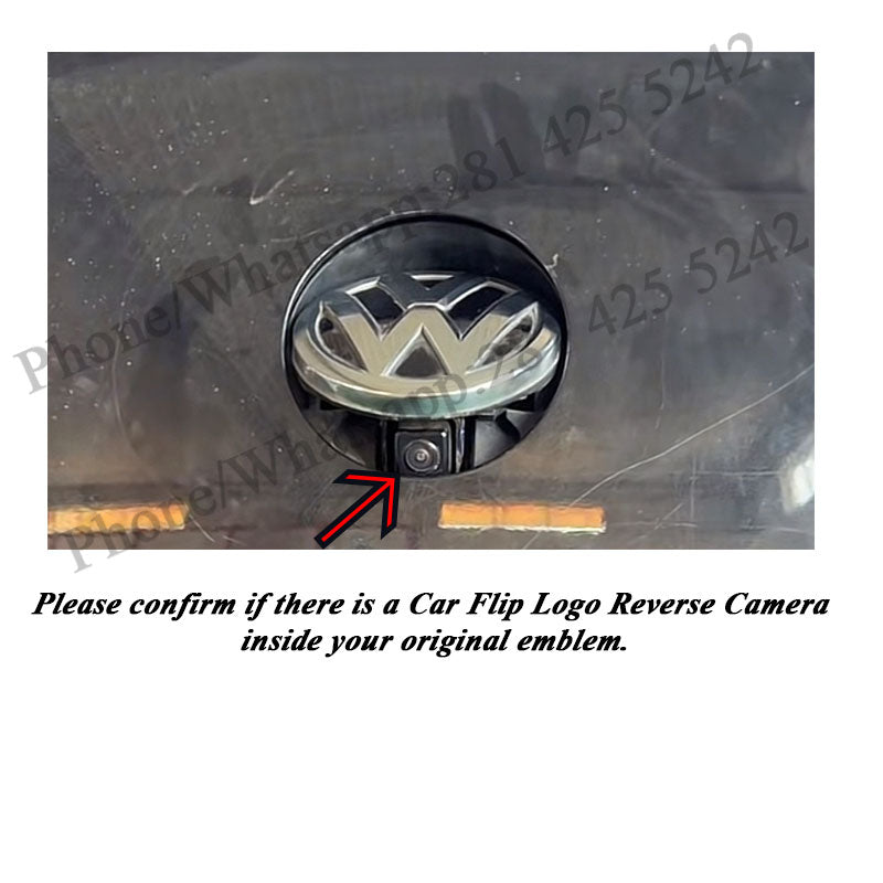 VW Rear Red LED Emblem For Golf MK7 Golf MK7.5(Compatible with Flip-Style Reverse Camera)