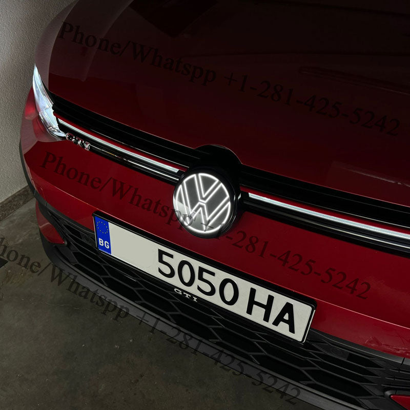 VW Light up Emblem light for Golf MK8 (2019–Present) (Compatible with ACC/Radar for Emergency Braking)