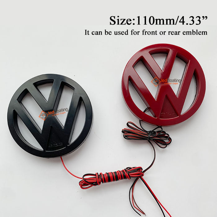 Dynamic VW Led Emblem Light (110mm) (Use as Front/Rear Emblem)