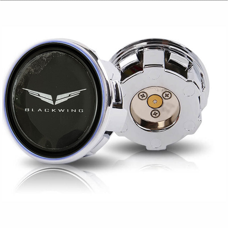Customize Gloss Black Blackwing and Wings Logo Floating Center Caps