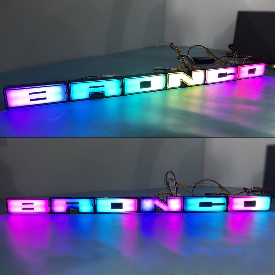 2nd Gene Multicolored Ford Bronco Illuminated Emblems (2021-Present)