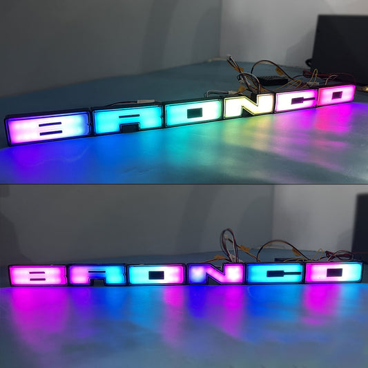 2nd Gene Multicolored Ford Bronco Illuminated Emblems (2021-Present)