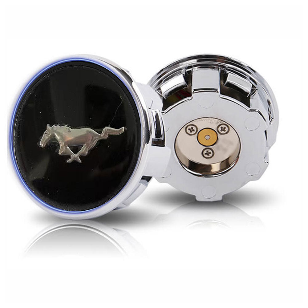 Custom 54mm Mustang Floating Center Caps for Stock Rims (Metal Style)