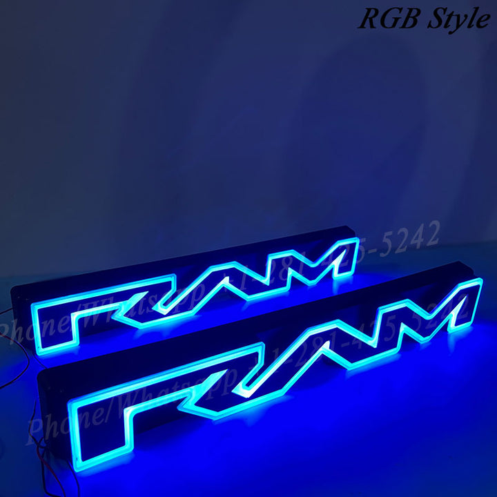 Light up Ram Grill Letters | Dynamic White Led Light and RGB Style ...