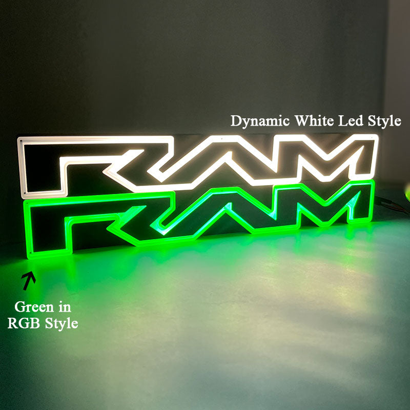 Light up Ram Grill Letters | Dynamic White Led Light and RGB Style ...