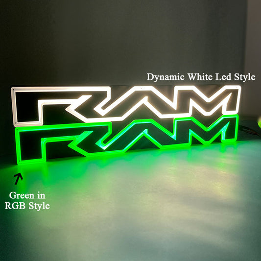 Light up Ram Grill Letters | Dynamic White Led Light and RGB Style ...