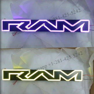 White Led Lighted Letters for Ram 1500 (2019-2025) - Dynamic Led Emblem
