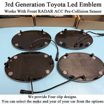 3rd Generation Toyota Led Emblem 160mm (Works With Front RADAR ACC Pre-Collision Sensor)