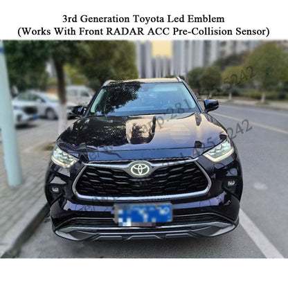 3rd Gene Light up Toyota Emblem for Highlander (2016-2024) (Works With Front RADAR ACC Pre-Collision Sensor)