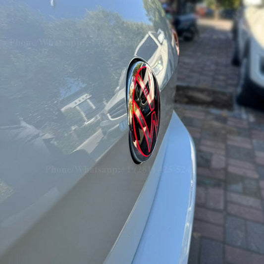 VW Rear Red LED Emblem For Golf MK7 Golf MK7.5-Compatible with Flip-Style Reverse Camera