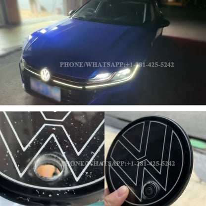 3rd Gene VW Light up Emblem 137mm (for With 360 Camera Hole Car)